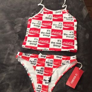 Two piece coca-cola swimsuit  👙